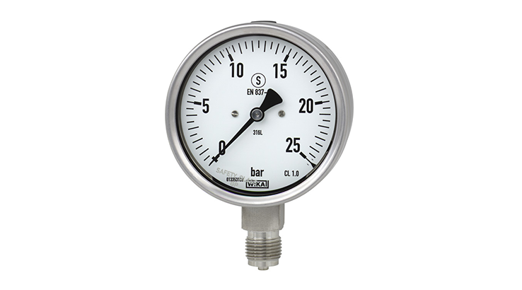 Manometer Edelstahl + Kupfer 1/4 npt Gewinde Wasserdruckmesser
